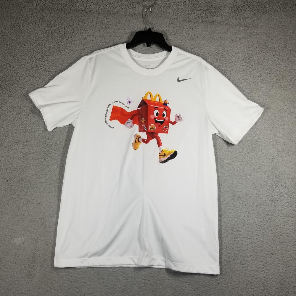 Nike Shirt Mens Large Dri-FIT McDonald's Happy Meal Graphic Run Rare DV7299-100