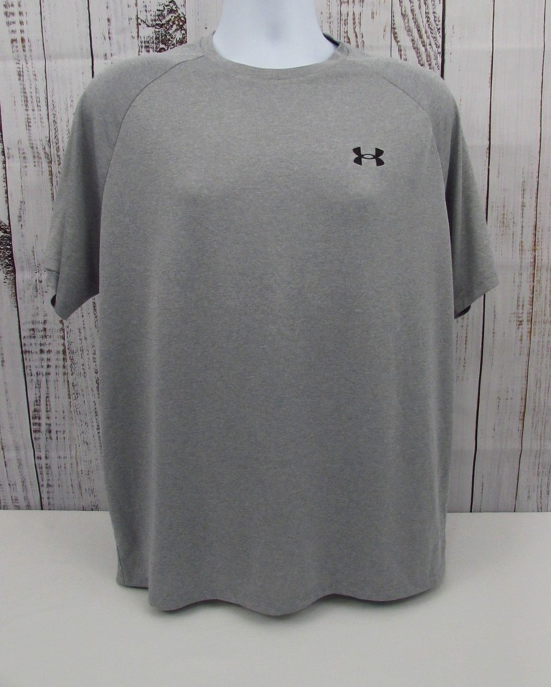 Under Armour The Tech Tee SS Athletic Loose T-Shirt Men's L Gray