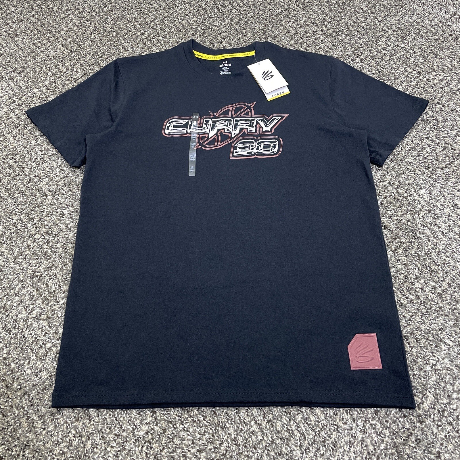 Under Armour Steph Curry 30 Heavyweight T-Shirt Mens M Short Sleeve Black $45 gallery