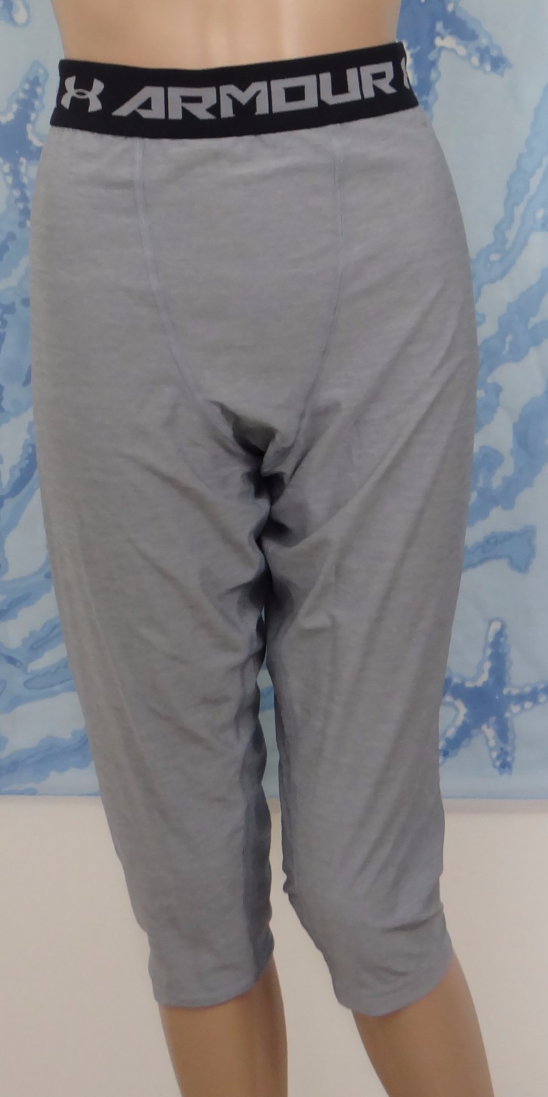 UNDER ARMOUR 3/4-Length gray elastic waist Compression Tight/leggings, men 2XL gallery