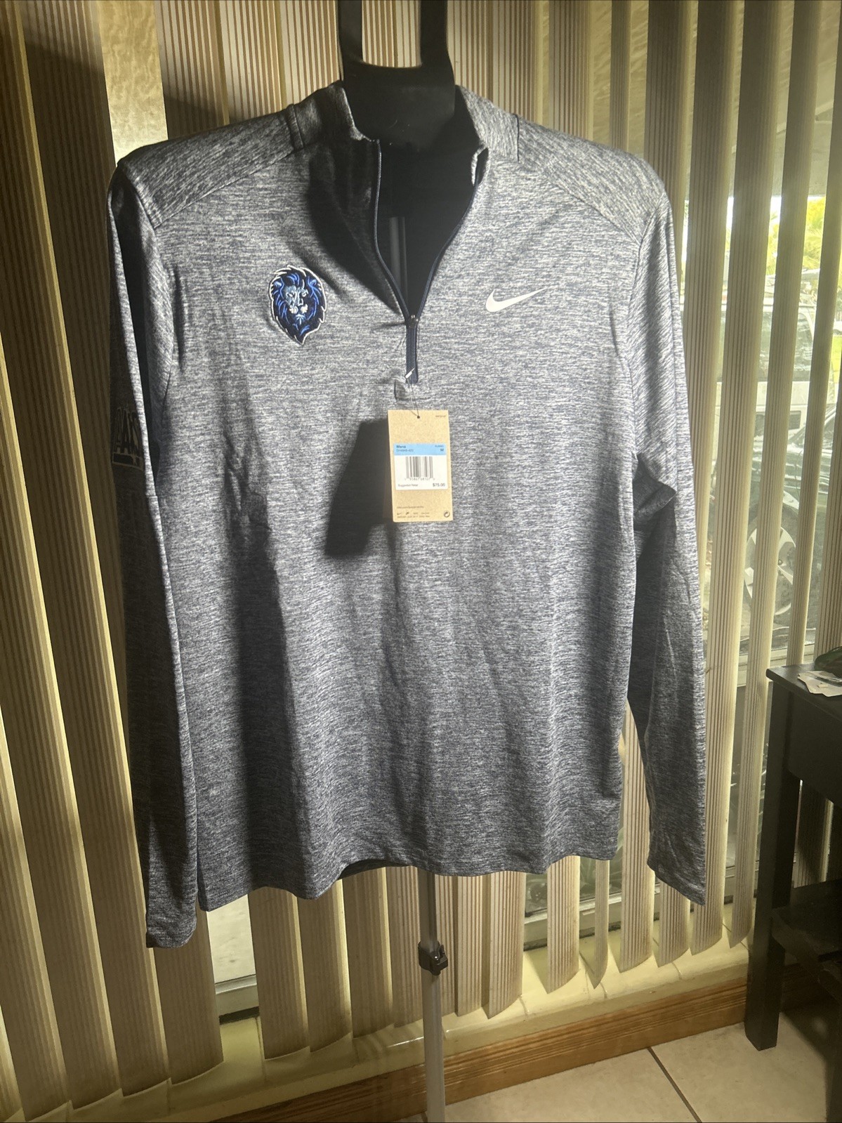 Nike Dri-FIT Quarter Zip Team Issued AAS Atlantic Athletic Schools Lion Men Sz M gallery