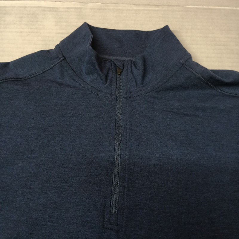 Ozark Trail Men's Quarter Zip Pullover Size S (34/36) Blue Cove Wool Blend gallery