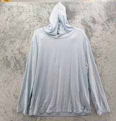 Fair Harbor Shirt Mens 2XL Blue Hooded UPF 50 Sun Protection Lightweight Fishing