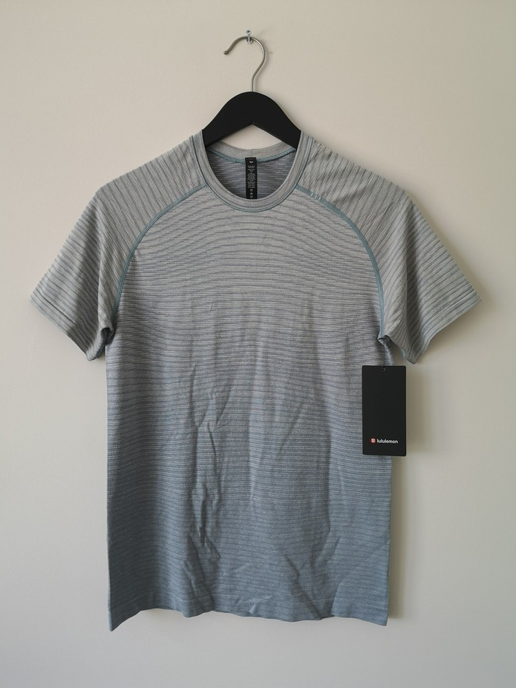 NWT LULULEMON WVCH/WHTO Blue Silver Metal Vent Tech SS 2.0 Top Shirt Men's XL