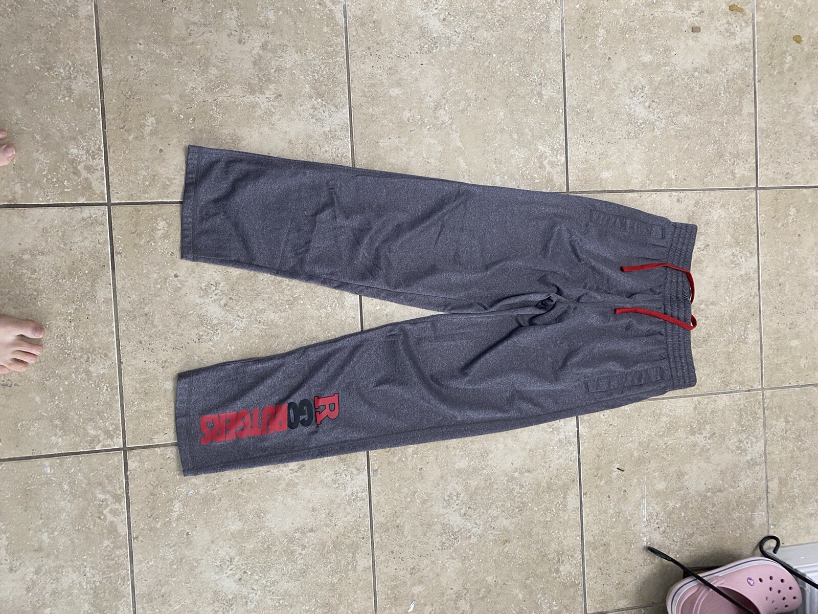 MEN'S GREY RUTGERS SCARLET KNIGHTS SECTION 101 Dri-Fit SWEATPANTS Size M EUC gallery