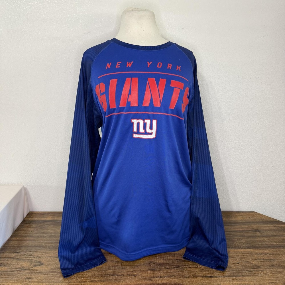 New York Giants Long Sleeve Performance Shirt Blue Red