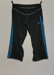 Adidas Active 360 Gray / Blue Stripe Activewear Shorts ~ Men’s Size – L