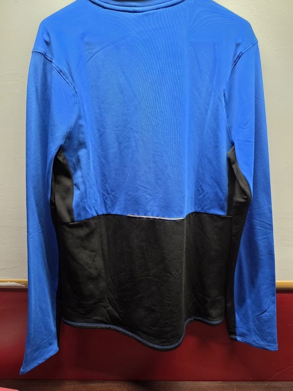 H&M Sport Double Dry Colorblock 1/4-Zip Pullover Blue And Black Mens Large gallery