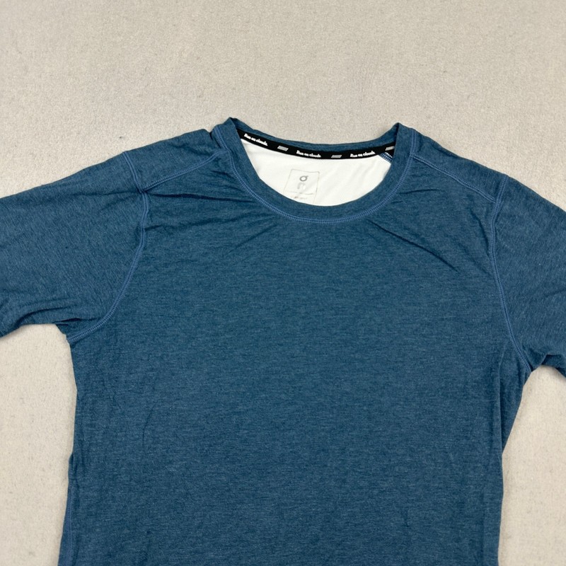 On Running Shirt Men Small Blue Comfort-T Performance Training Short Sleeve S gallery