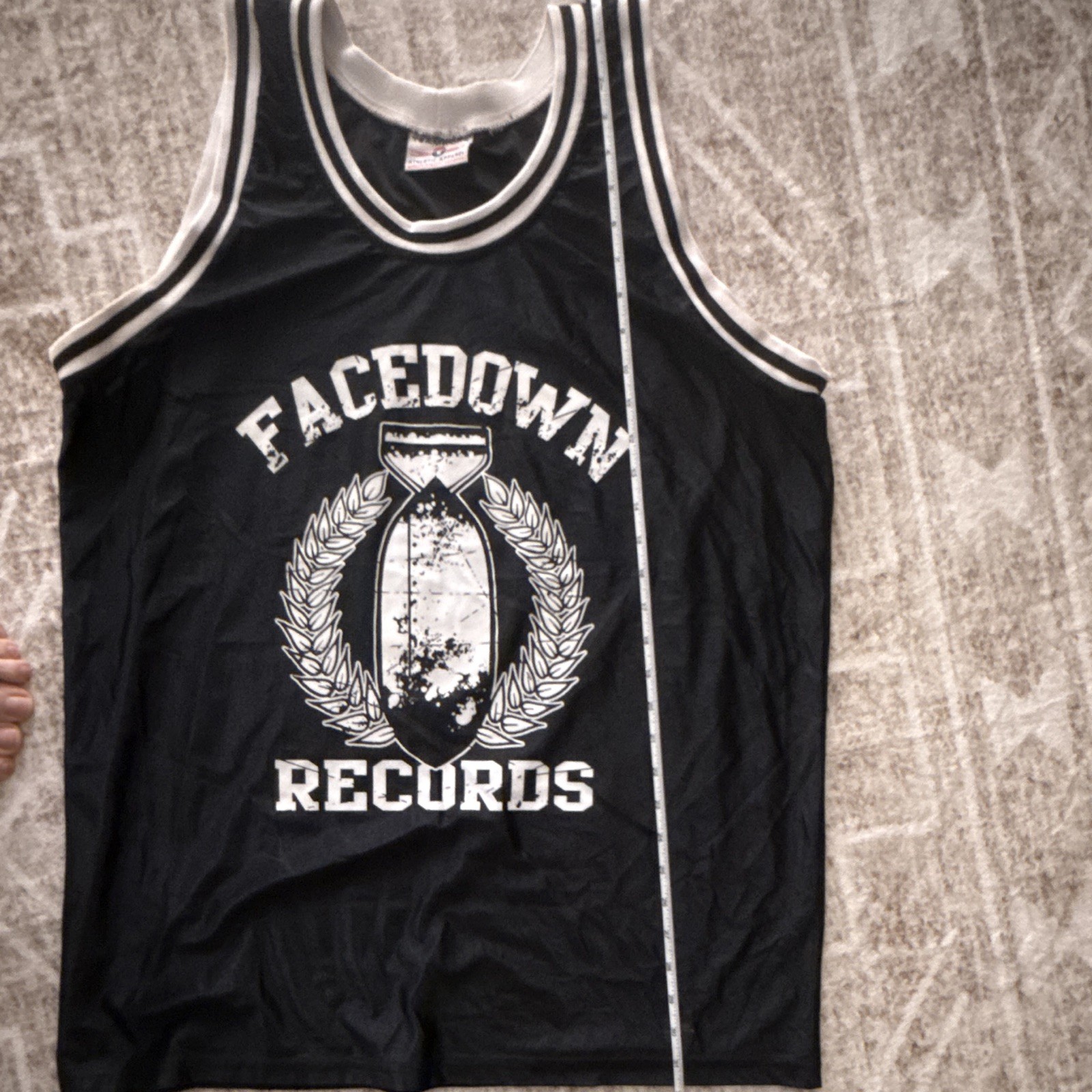 Teamwork Athletic Apparel Men's XL Black Jersey Tank Facedown Records Basketball gallery