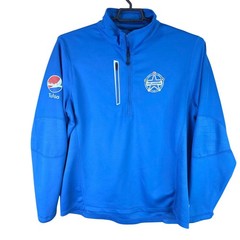 Mens Ogio Endurance Blue 1/4 Zip Pullover Pepsi Tulsa Oklahoma Logo Size XL