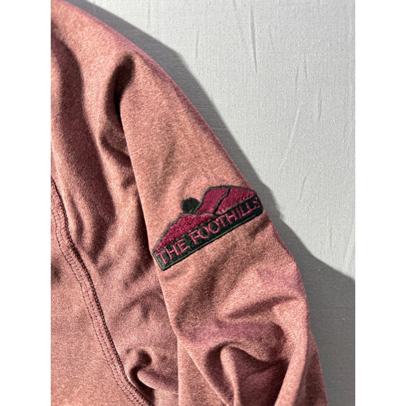 Swannies Mens Large Quarter Zip Golf Pullover Heathered Mauve The Foothills Logo gallery