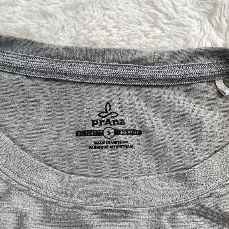 PrAna Shirt Mens S Small Gray Breathe Athletic Graphic Performance Long Sleeve gallery