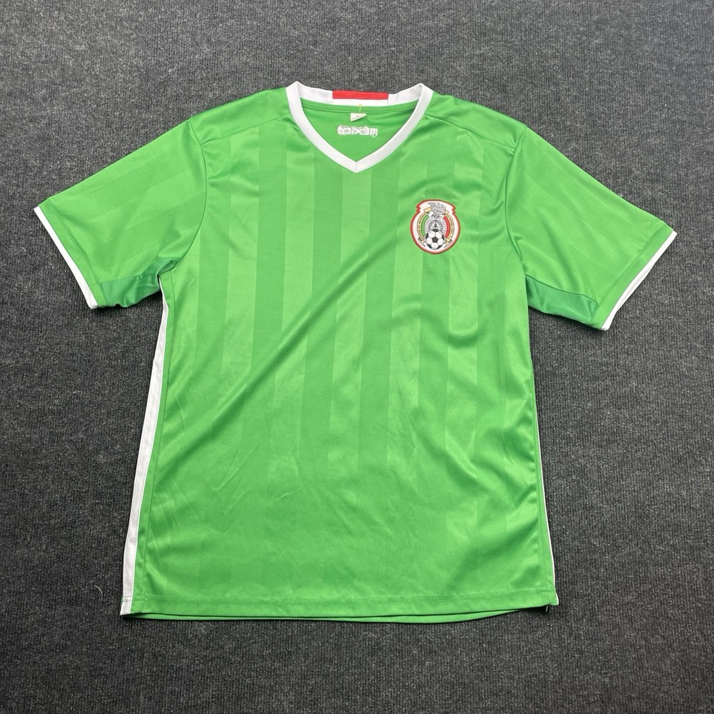Mexico Futbol Soccer Shirt Mens Jersey Large Green Embroidered Patch Futbol Asso