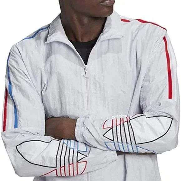 adidas Originals Men's Tricolor Track Top, Medium - Dash Grey, Authentic, NWT