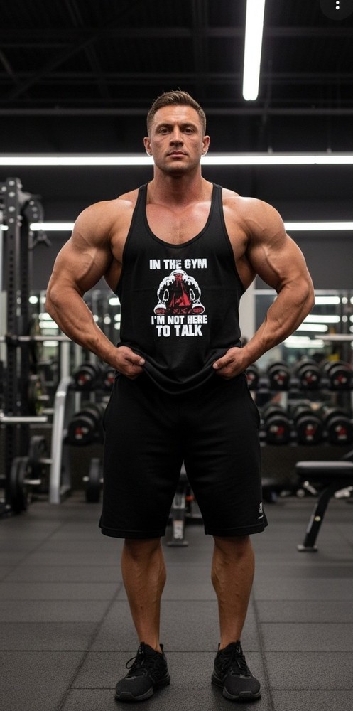 NEW Gym Tank Top Sleeveless Muscle Activewear Fitness Shirt Men's M Bodybuilding