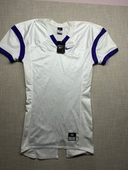 Nike Men’s Team Open Field Practice Football Mesh Jersey – White-Purple / Medium