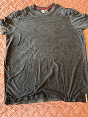 RBX X-Train Performance Athletic Shirt Men’s XL Gray Striped Moisture Wicking
