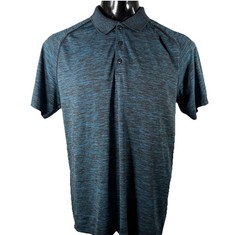 Lululemon Men’s XL Metal Vent Tech Polo Shirt Blue Black Double Dye Golf Run Gym