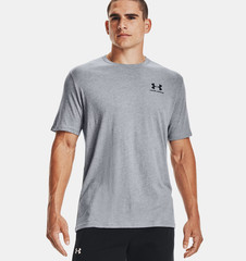 Under Armour UA Mens T Shirt Sportstyle Crew Sports Gym Top Tee Grey S-XXL