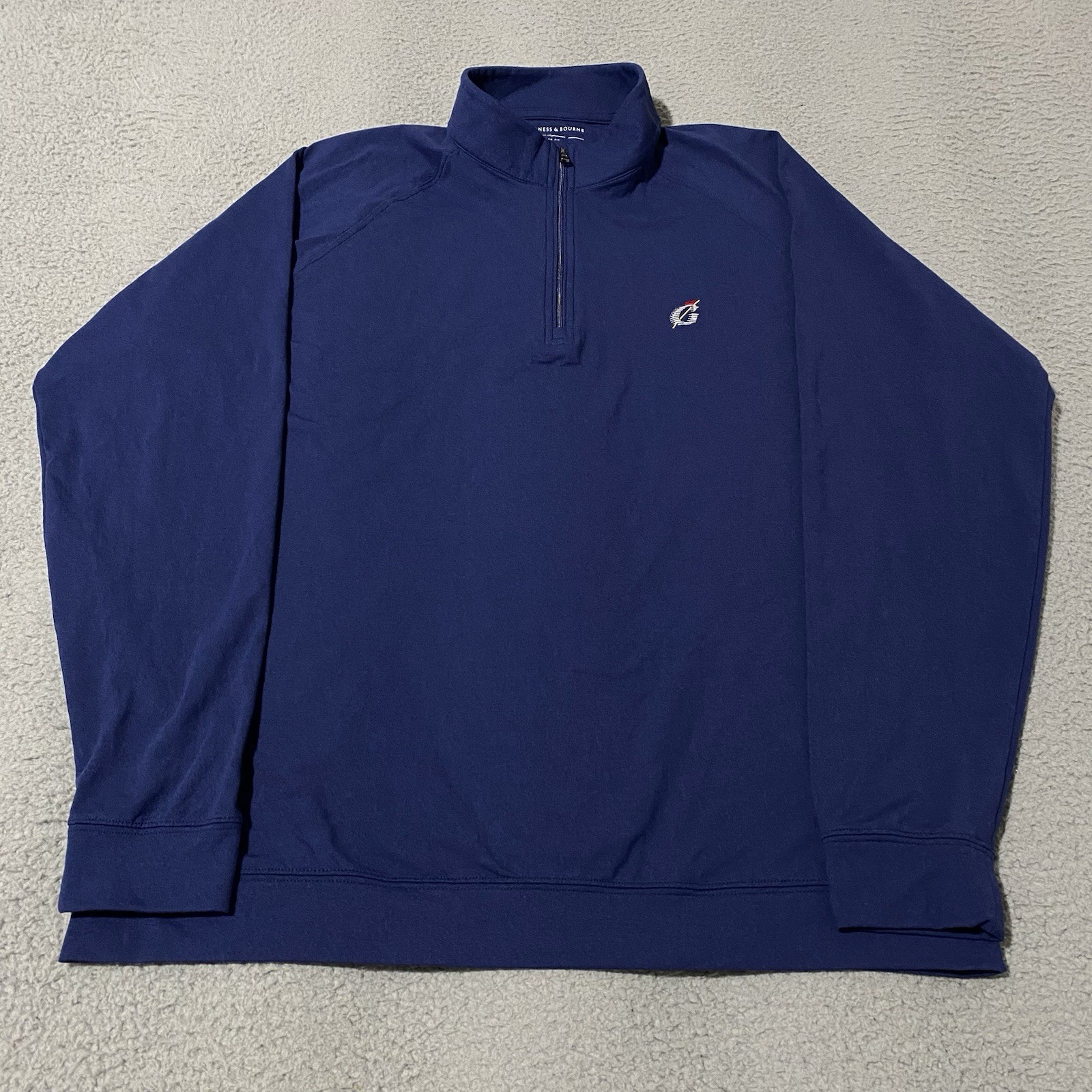 Holderness & Bourne Pullover Mens Large Blue Dry Luxe Performance Tailored Fit gallery