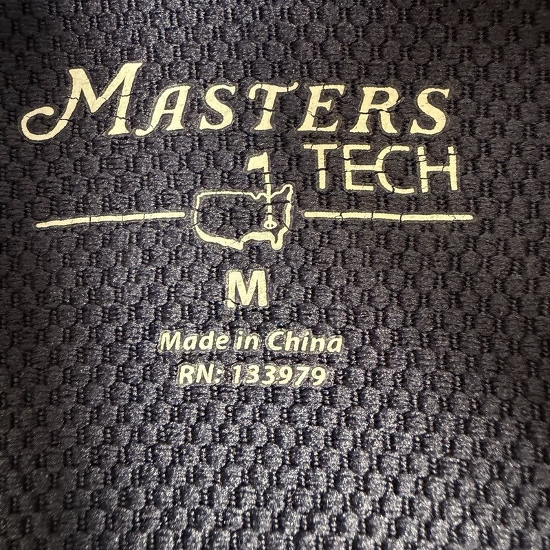 Masters Tech Golf Blue Performance 1/4 Quarter Zip Pullover Men's Medium gallery