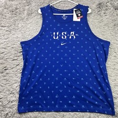 New Nike Team USA Olympic Club Tank Top Vest Blue FN0879 Men’s XXL