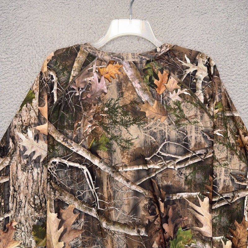 Cabelas Base Layer Shirt Men 2XL Green Treeline Camo Wicking Long Sleeve Hunting gallery