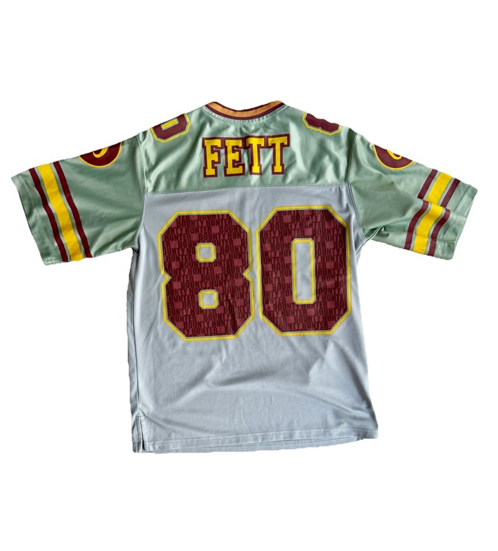 STAR WARS Boba Fett #80 Bounty Hunter Football Jersey Small Empire Strikes Back gallery