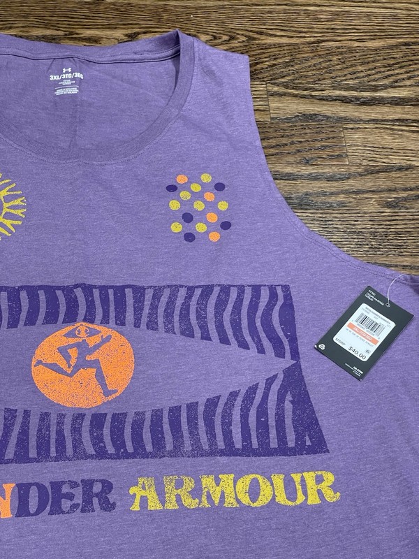 Under Armour We Run In Peace Singlet Men 3XL Purple Gym Tank Graphic Print $40 gallery