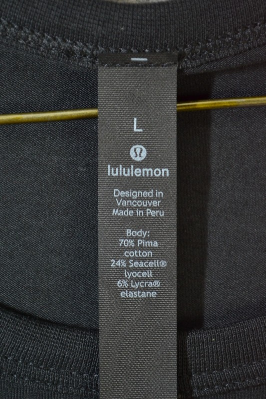 Lululemon 5 Year Basic Long Sleeve Mantra Mens Large Heathered Black lightweight gallery
