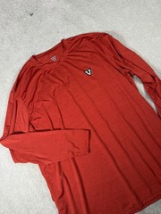 Vissla Shirt Men’s XL Red UV Protection Long Sleeve Surf Rashguard Athletic