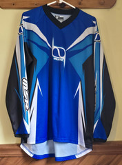 Axxis MSR Motocross Racing Jersey Mens Large V-Neck Long Sleeve Pullover BLUE
