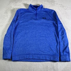 Under Armour Pullover Mens Medium Blue Quarter Zip UA Storm Golf Outdoors Active