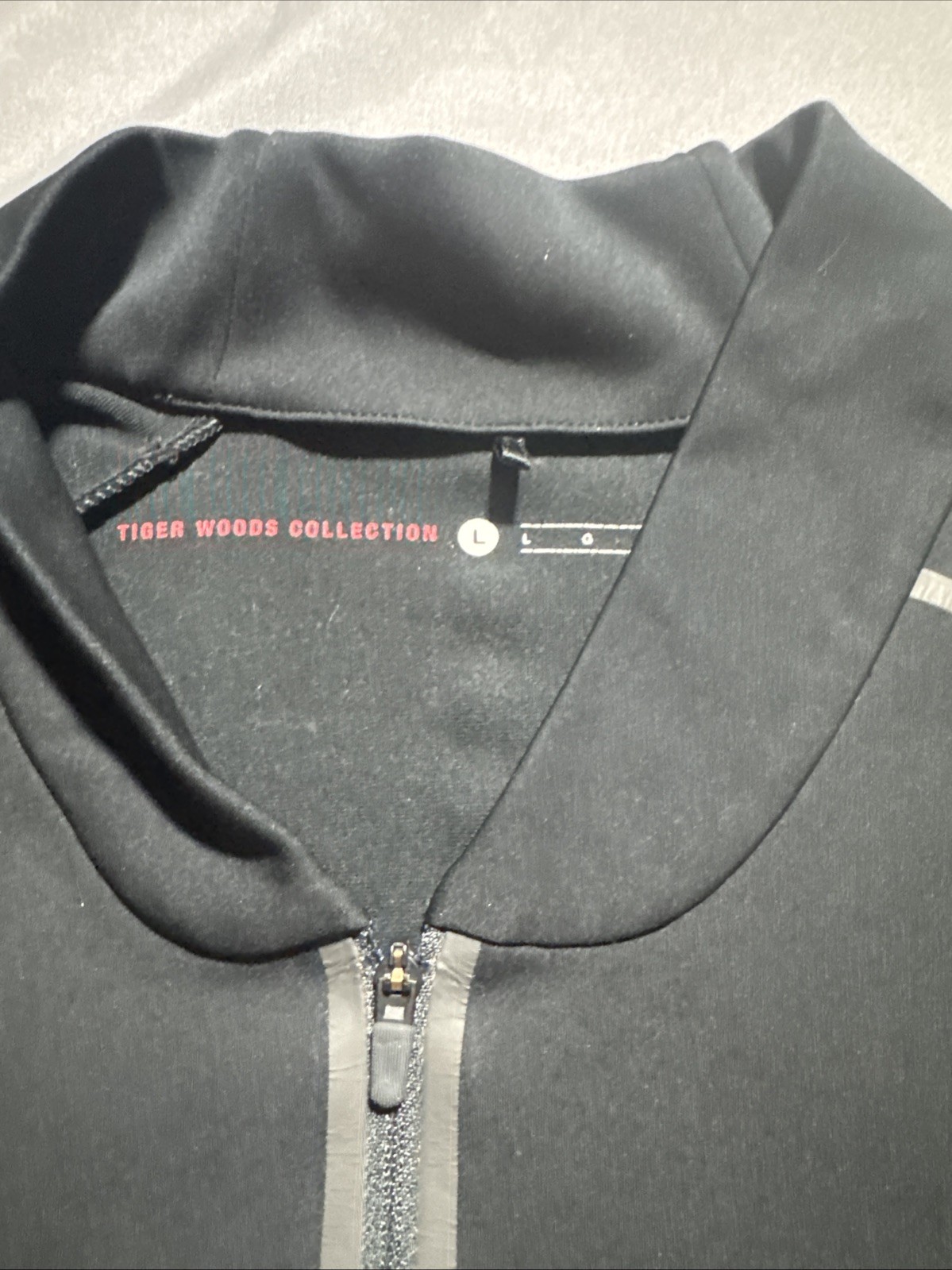 Nike Tiger Woods Collection Mens Black Quarter Zip Pullover Mock Neck Size Large gallery