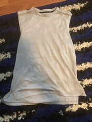 Russell Gray Sleeveless Shirt Dri-Power 360 Child Small