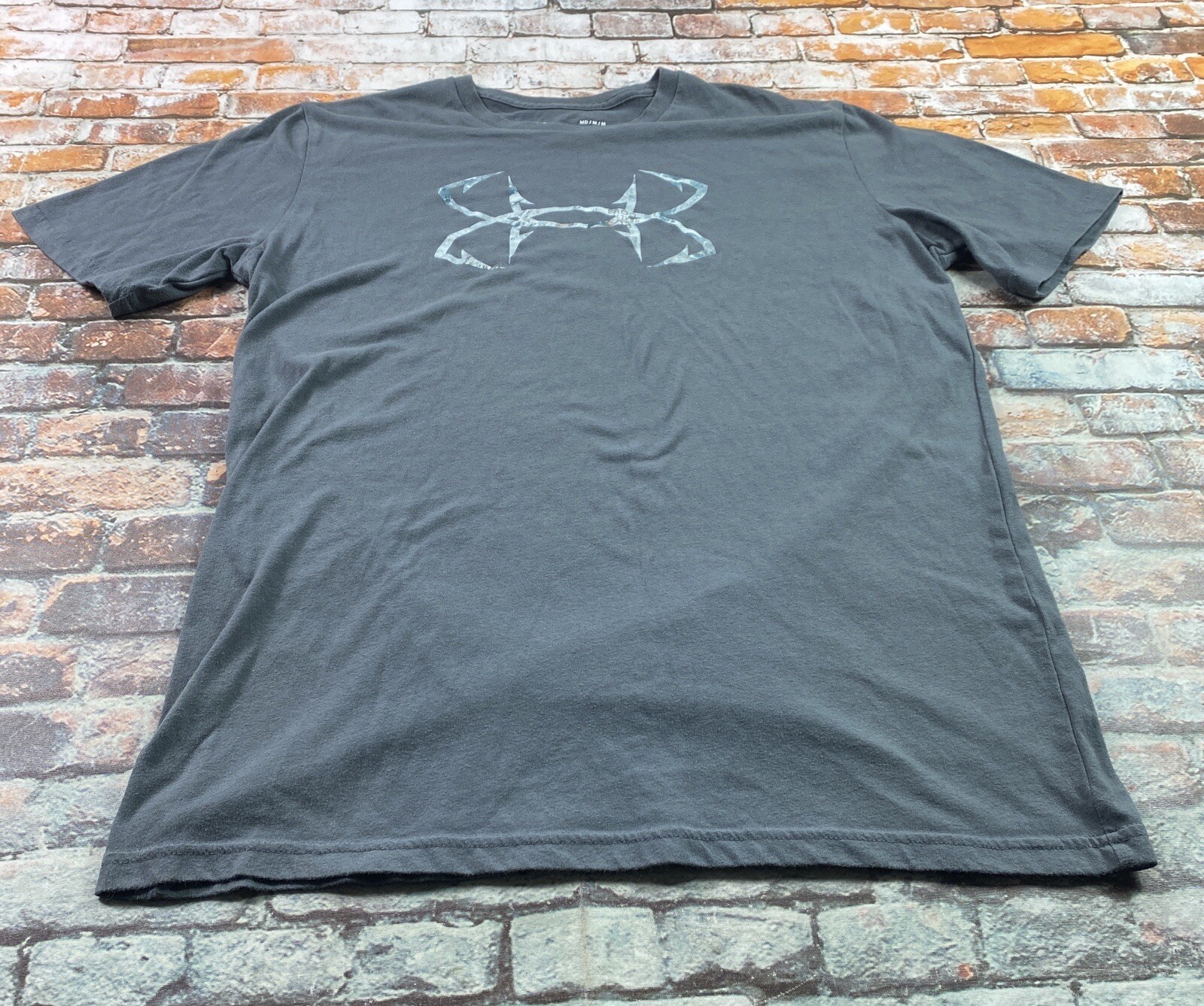 Under Armour Shirt Adult M Gray RealTree Hunter Athletic Workout Gym Tee Mens gallery