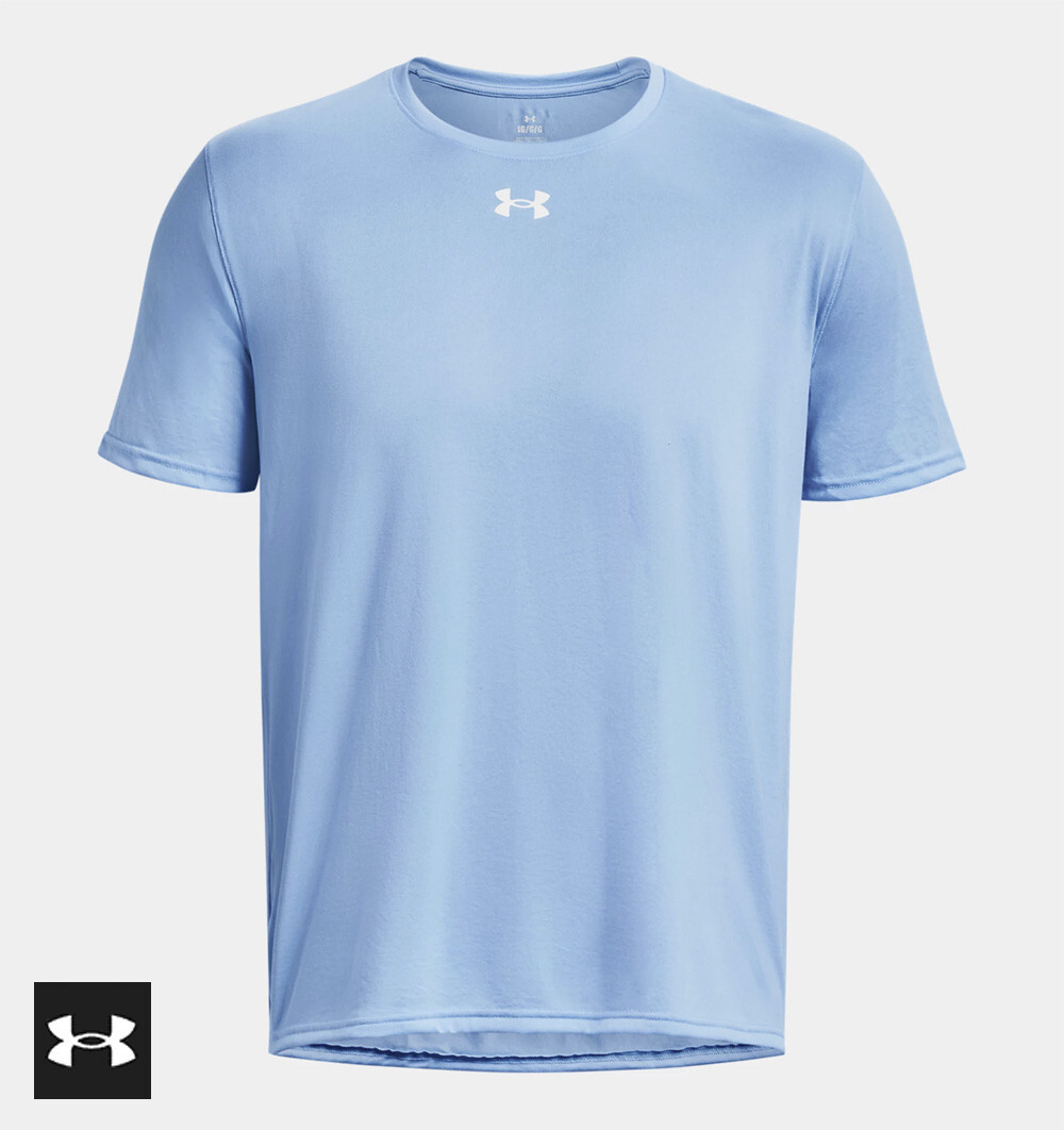 Under Armour Men's Team Tech XL Short Sleeve Athletic Tee Carolina Blue NWT gallery