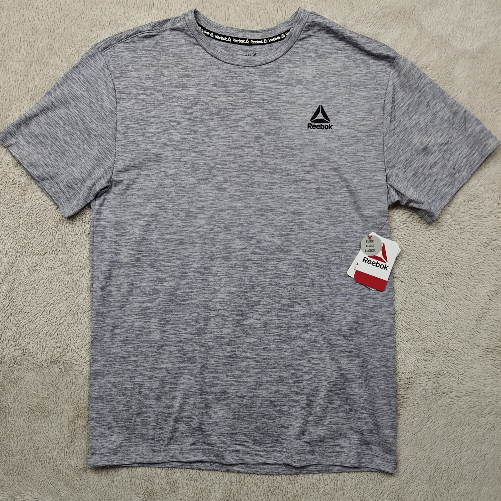 Reebok Delta Core Performance T-Shirt Men's S Golf Tennis Classic Fit Gray NWT gallery