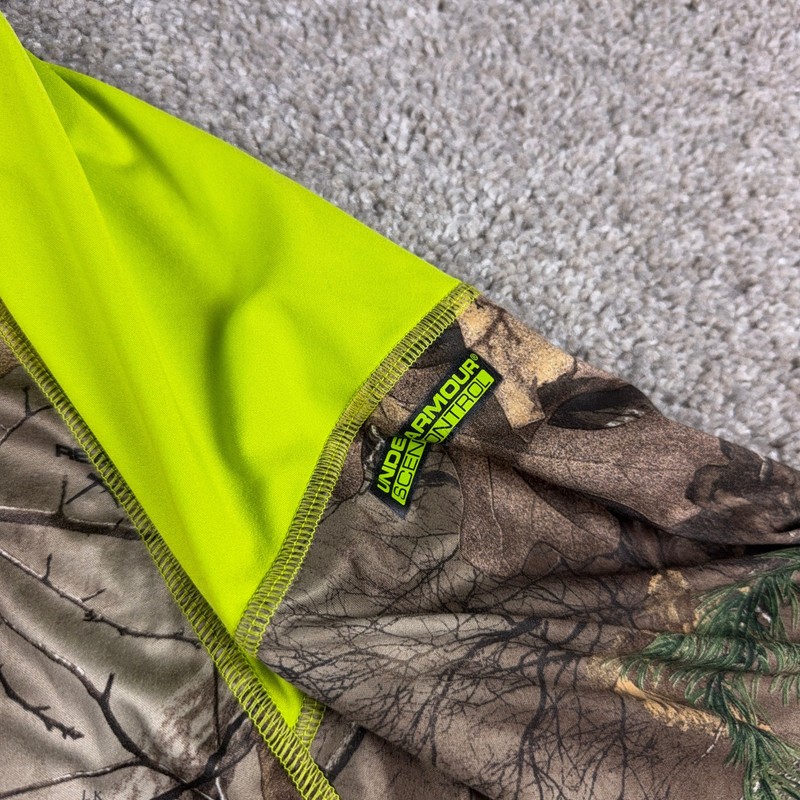 Under Armour Shirt Mens Extra Large Brown Camo Heatgear Hunting Scent Control gallery