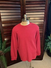 Member Mark Men Long Sleeve Soft Wash Thermal Top Size XL Burgandy