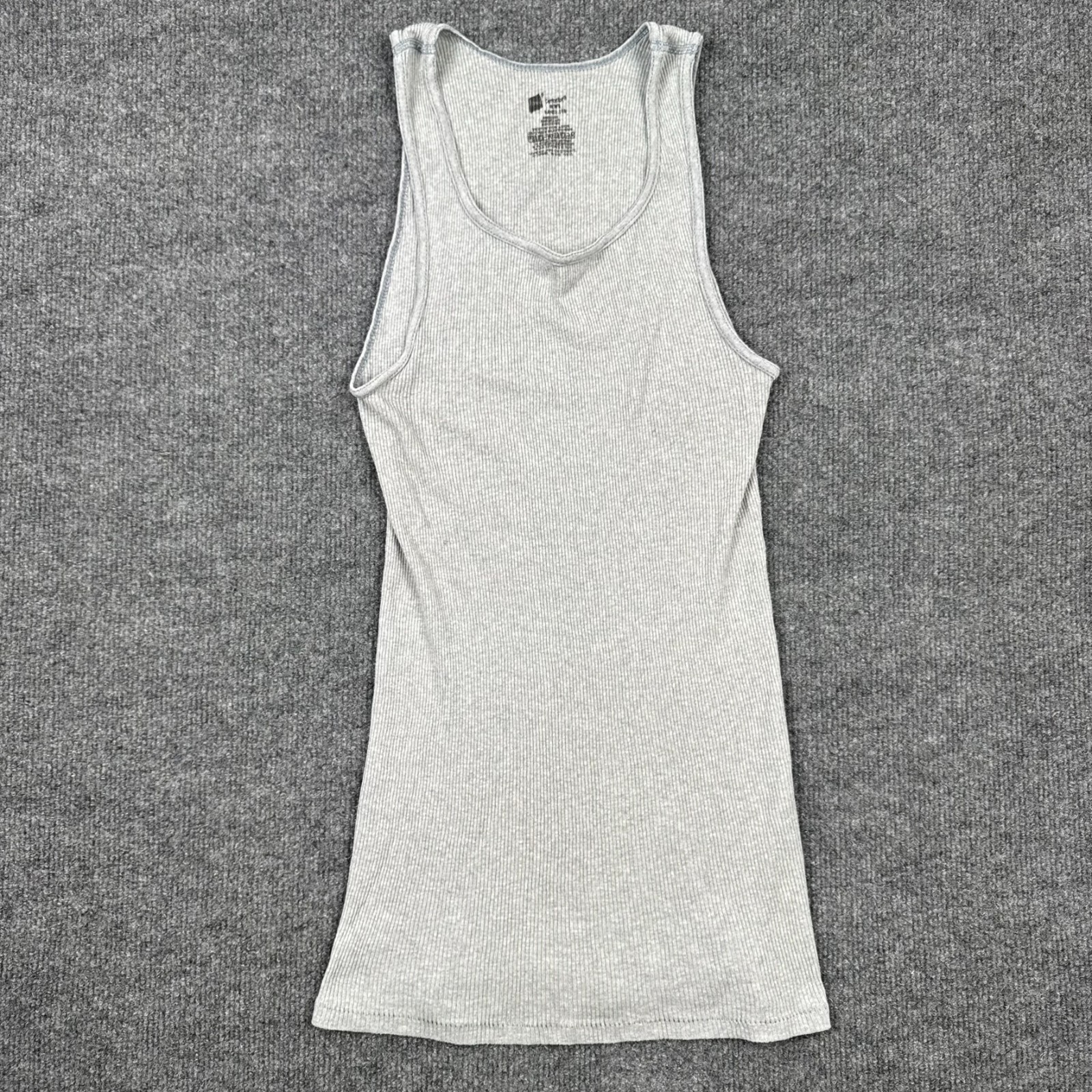 Hanes Men's Gray Ribbed Tank Top - Size Medium gallery