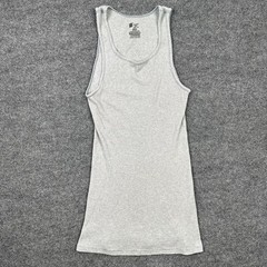 Hanes Men’s Gray Ribbed Tank Top – Size Medium