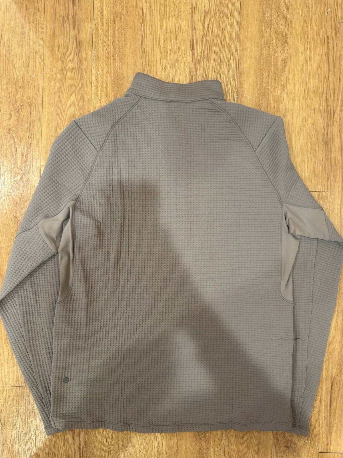 Lululemon Men’s Waffle-Knit Half Zip Warm Ash Grey Size Medium New With Tags gallery