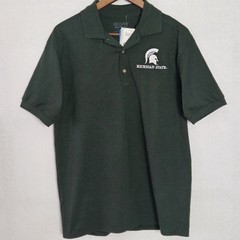 NWT Michigan State Medium polo MSU Green shirt A-Game Apparel Spartans Sparty