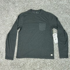 Vuori Shirt Mens Small Gray Long Sleeve Tradewind Performance Stretch Crewneck Q