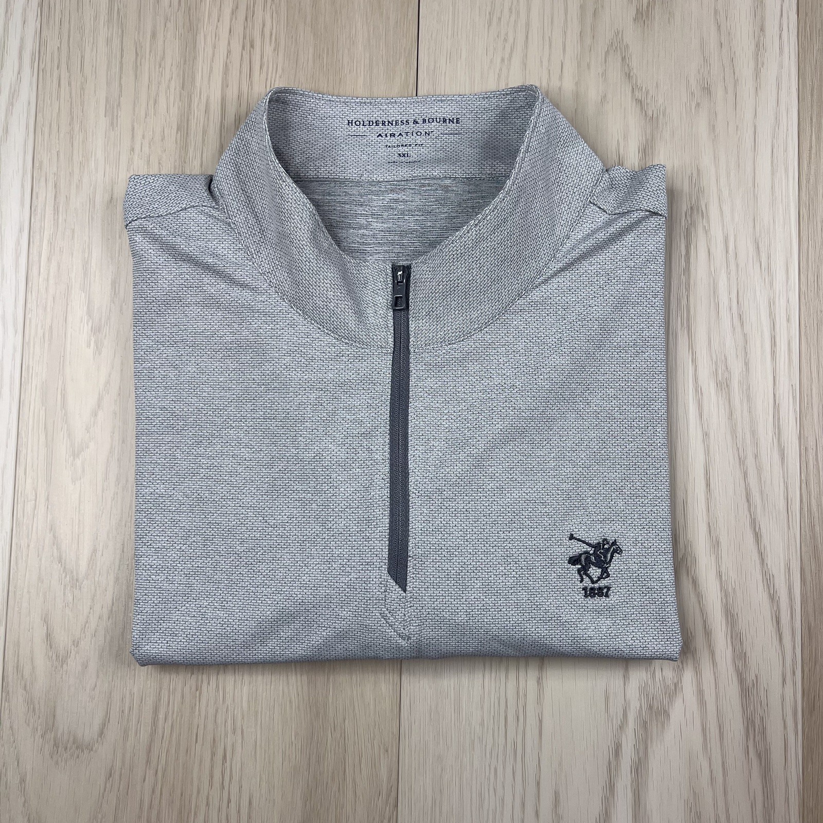Holderness & Bourne Airation 1/4 Zip Bell Pullover Mens Sz 3XL Gray gallery