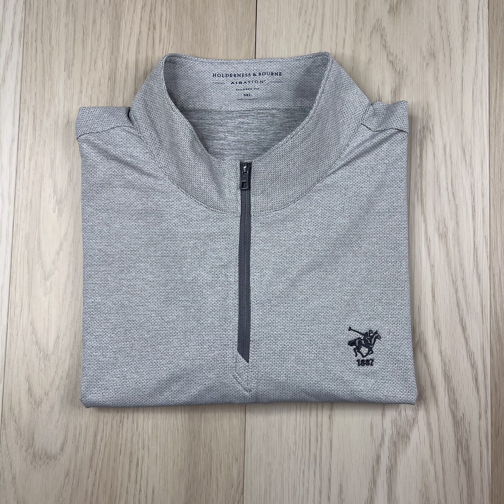 Holderness & Bourne Airation 1/4 Zip Bell Pullover Mens Sz 3XL Gray