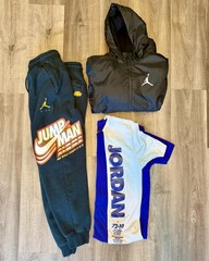 (Lot of 3) Kids Nike Air Jordan Shirt, Joggers, Jacket Small/Medium Sizes