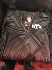 Majestic Men’s Shirt L Cool Base Houston Super Bowl LI HTX Reflective Black Red